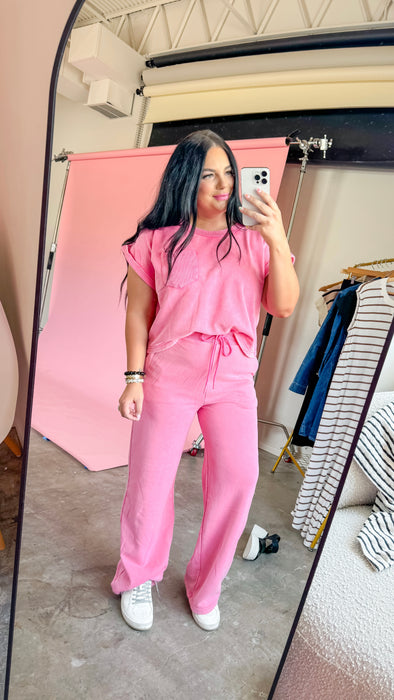 PERFECT IN PINK SWEATPANT SET