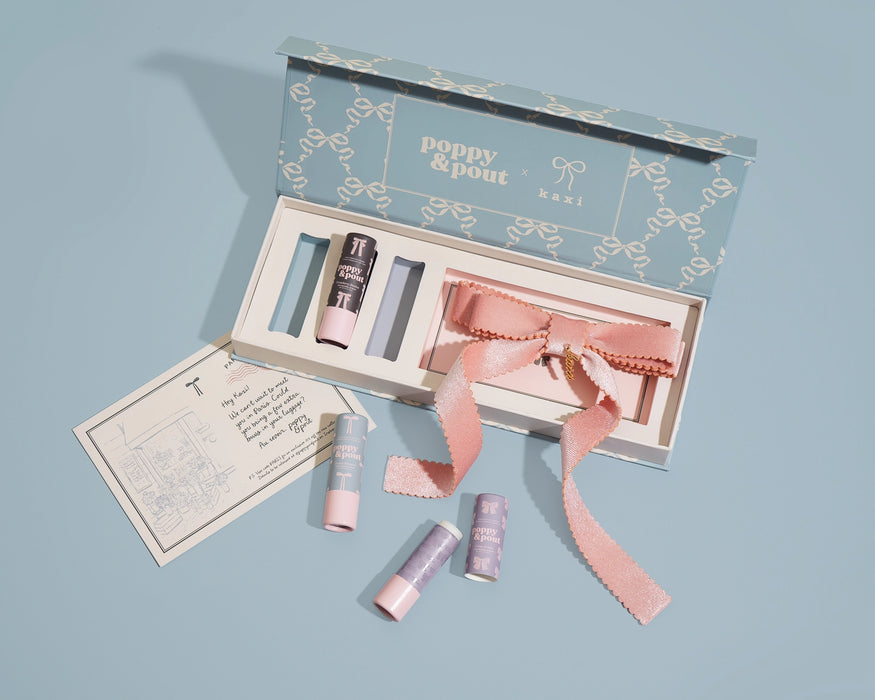 Coquette Lip Balm Trio Set // Poppy