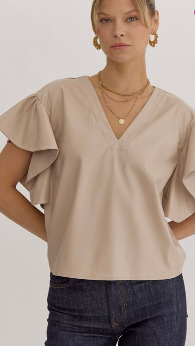 NEUTRAL FEELINGS TOP IN TAUPE | SALE