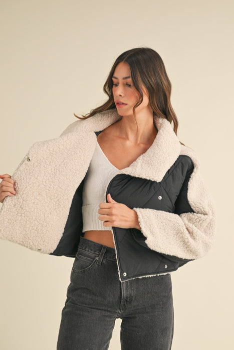 QUILTED SHERPA JACKET