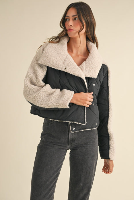 QUILTED SHERPA JACKET