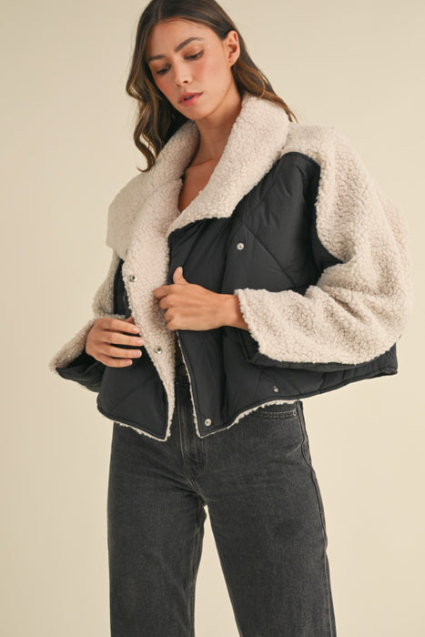 QUILTED SHERPA JACKET